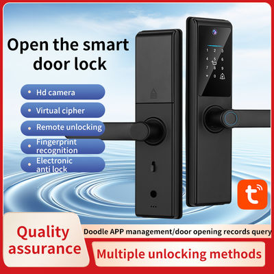 S821max Camera Smart Lock with Tuya App Remote Contorl Fingerprint Card Code Key Multi Unlock Way Smart Home Door Lock