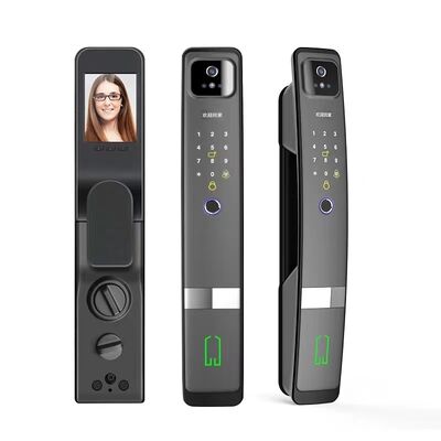 Qleung S924 Max Aluminum Alloy 3D Face Tuya APP Remote Control Password Key Code Biometric Fingerprint Automatic Smart Door Lock