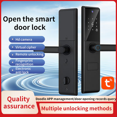 قفل الباب الذكي 6068mortise قفل كاميرا بصمات الأصابع