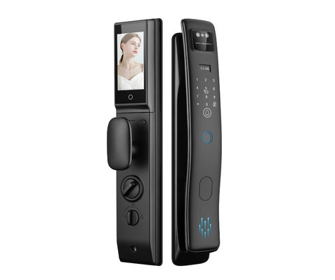 Qleung S958max مع Cerradura 3D Face ID الذكي Tuya Wifi فيديو الاتصال بطاقة التعرف على بصمات الأصابع رمز المفتاح قفل الباب الذكي