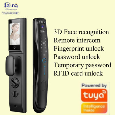 Qlleung S931MAX أوتوماتيك 3D Face ID Video Intercom بطاقة البصمة رمز المفتاح Tuya APP التحكم عن بعد قفل الباب الذكي
