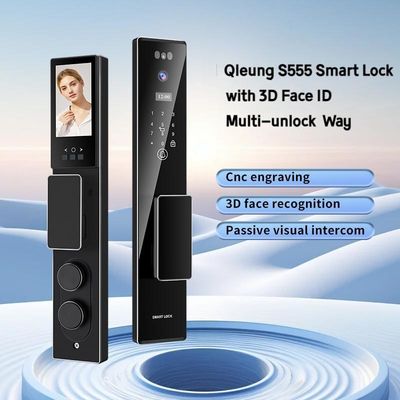 S555 قفل باب التعرف على الوجه مع رمز مفتاح بطاقة Palm Tuya Wifi App لفتح القفل