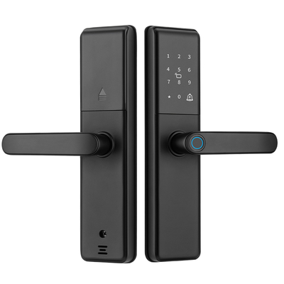 قفل باب المنزل الذكي Qleung S851، تطبيق Tuya، تحكم عن بعد، بصمة الإصبع، كلمة المرور، البطاقة، مفتاح الفتح