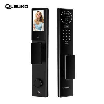 Qleung S555 قفل ذكي تلقائي بالكامل مكالمة فيديو نشطة عبر تطبيق تويا Smart Home Door Lock